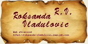 Roksanda Vladulović vizit kartica
